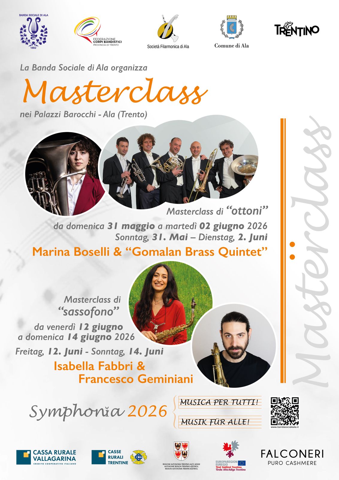 Materclass di "ottoni" - iscrizioni entro il 15/05/2026