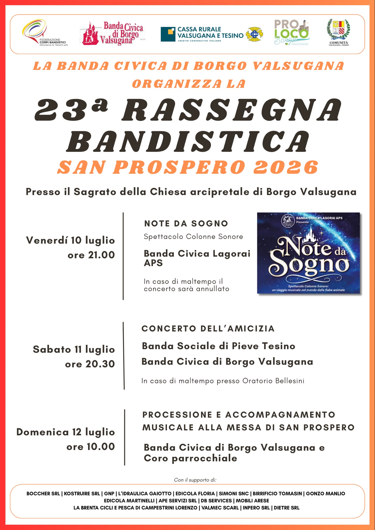 23° Rassegna Bandistica di San Prospero
