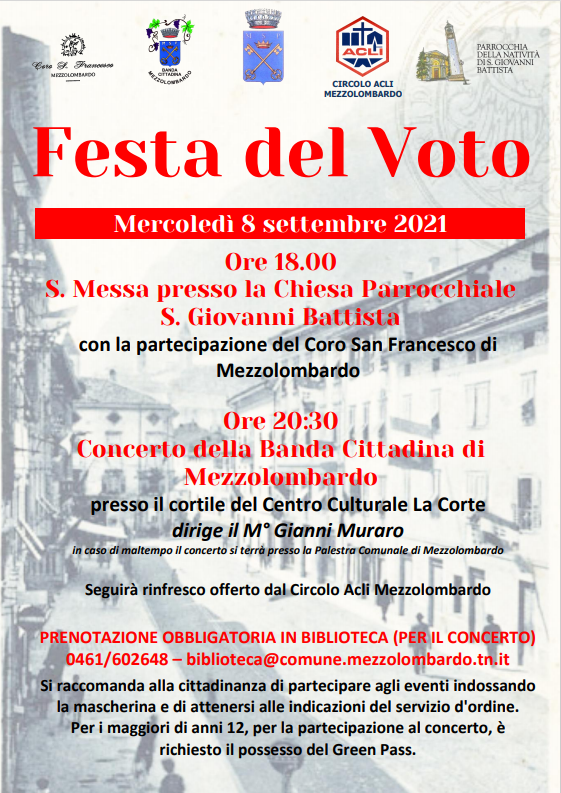 Festa del Voto - Concerto della Banda Cittadina di Mezzolombardo