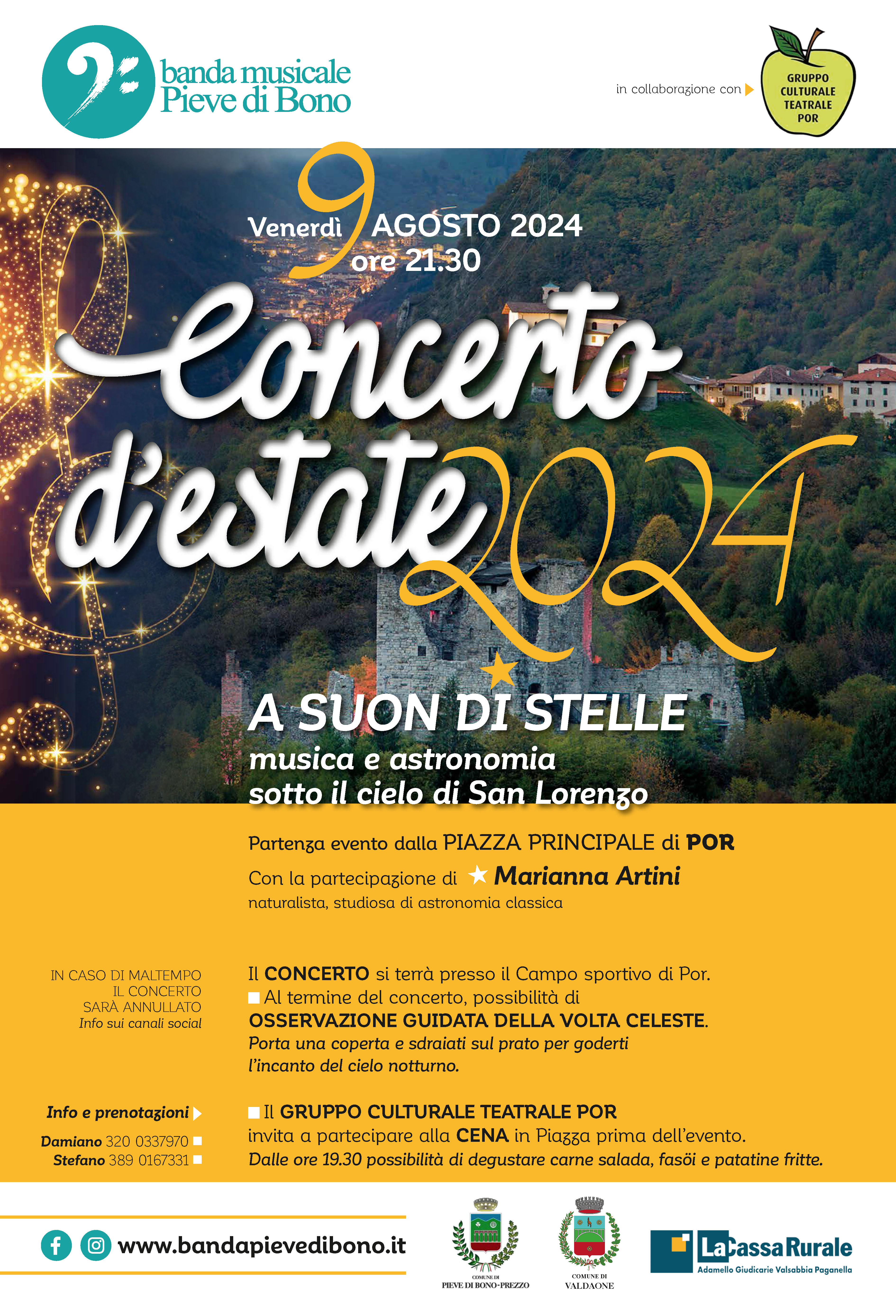 A SUON DI STELLE musica e astronomia sotto il cielo di San Lorenzo. Agosto 2024