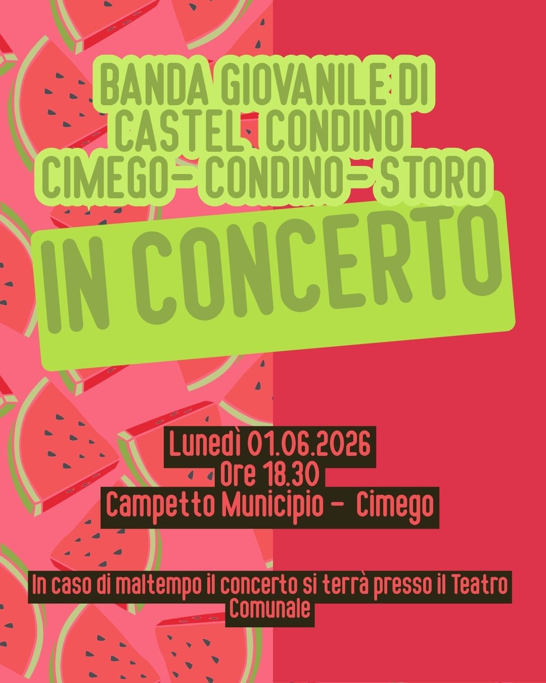 Banda Giovanile di Castel Condino - Cimego - Condino - Storo in concerto