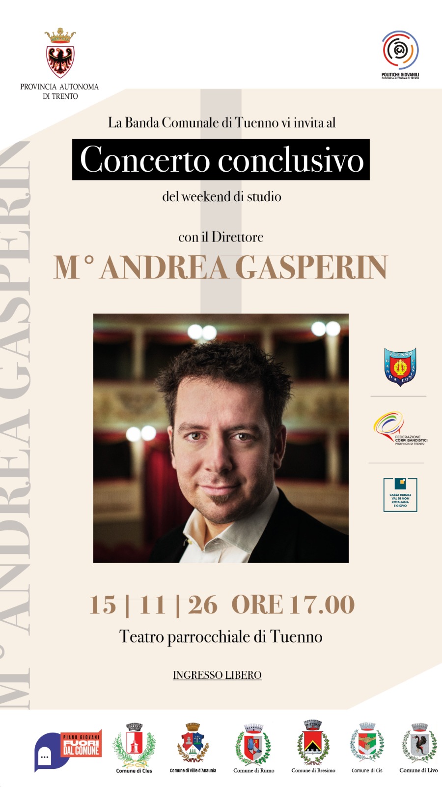 Concerto finale dal laboratorio con il M° Andrea Gasperin