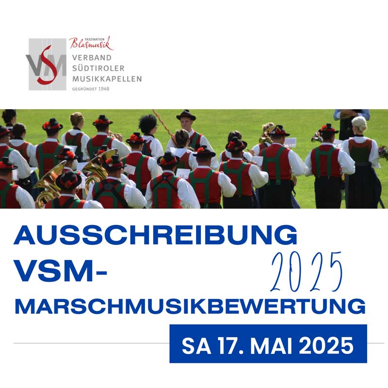 Ausschreibung Marschmusikbewertung 2025